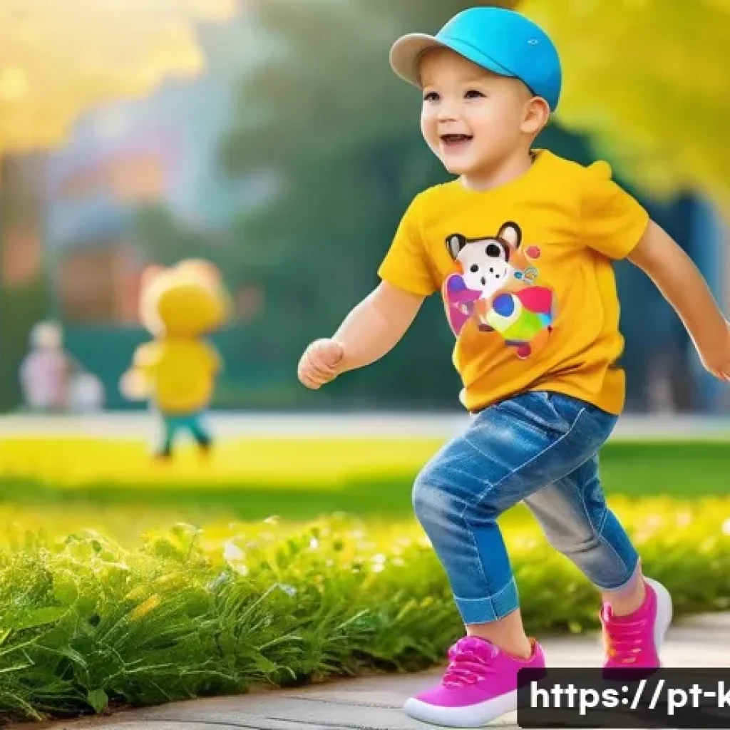 유아용 데님 코디법 - A joyful young child wearing stretchy skinny jeans paired with a colorful, playful printed t-shirt f...