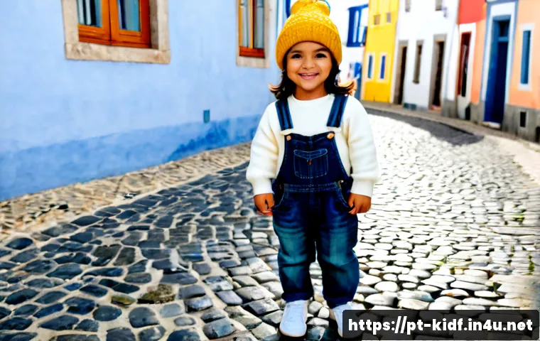 아동용 비니 스타일링 - Photorealistic cheerful child wearing a soft knitted mustard yellow beanie, cream sweater, denim ove...